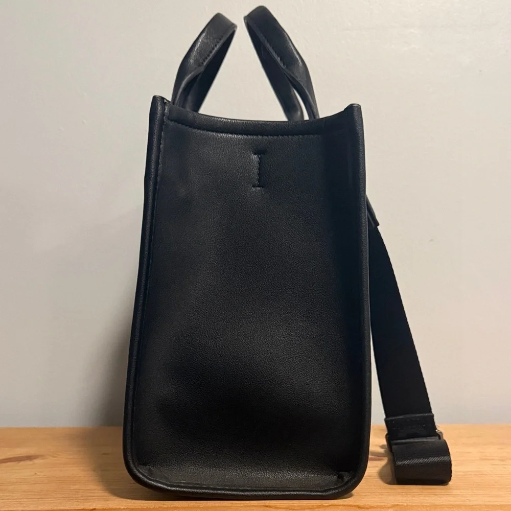 DKNY Black Logo Embossed Handbag - Picture 3 of 5